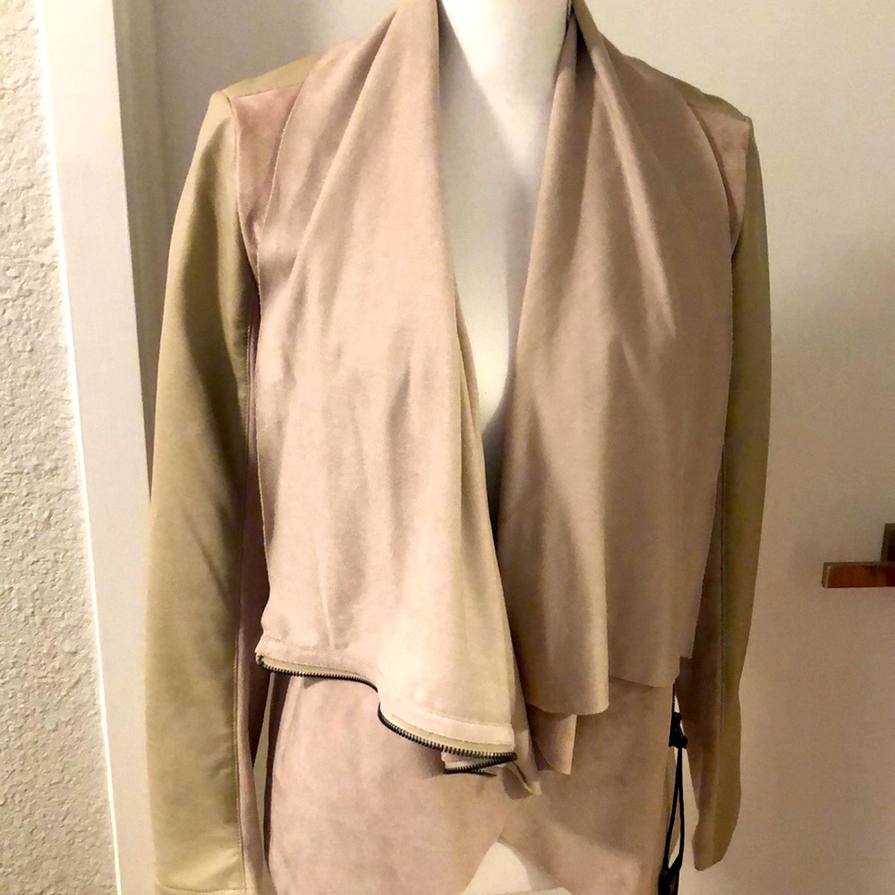 Blank NYC Faux Suede & Faux Leather Jacket Size XS